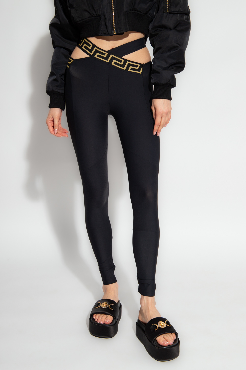 Versace clearance black leggings